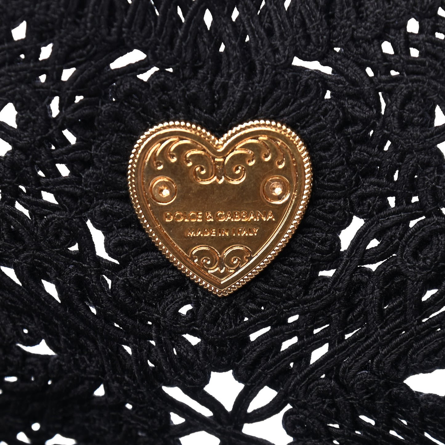 Cordonetto Lace Large Beatrice Tote Black