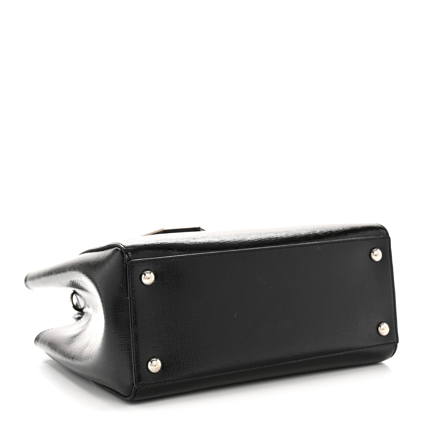 Patent Vitello Elite Petite 2Jours Tote Black