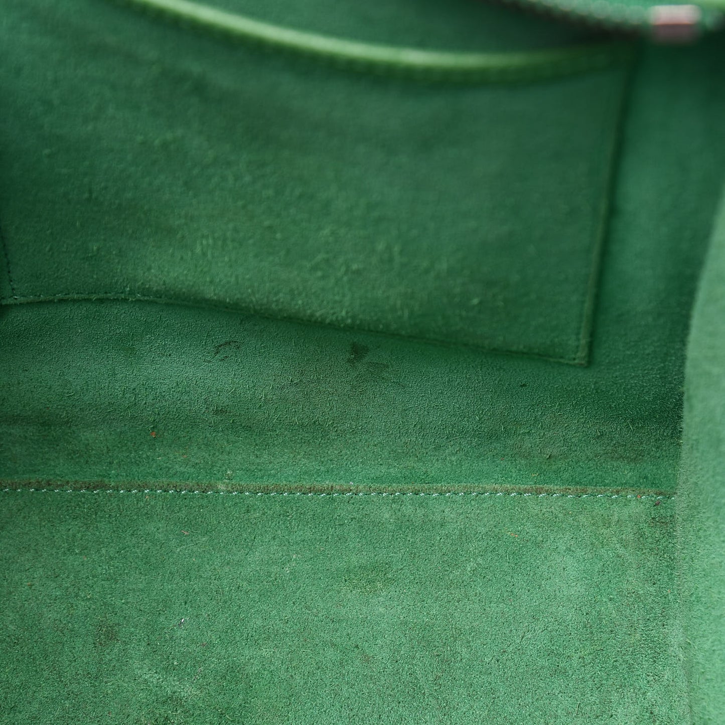 Drummed Calfskin Micro Luggage Mint