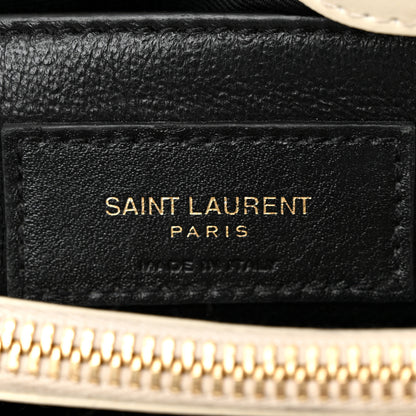 Saint Laurent Calfskin Y Quilted Monogram Small Loulou Chain Satchel Blanc Vintage 6 of 19