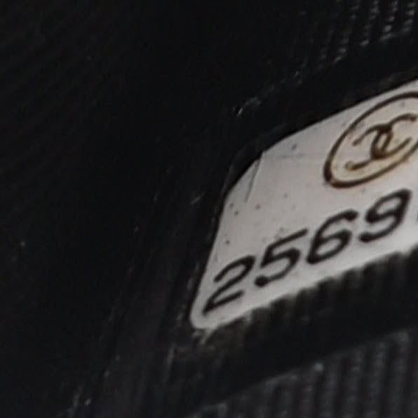 Caviar Quilted Flap Card Holder Black