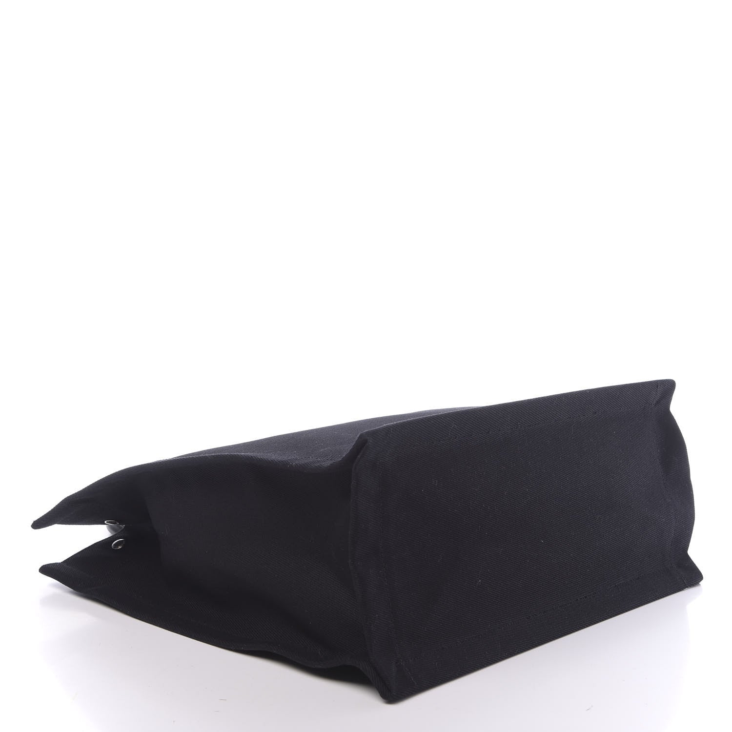 Saint Laurent Canvas Calfskin Rive Gauche North South Noe Tote Black White 3 of 10