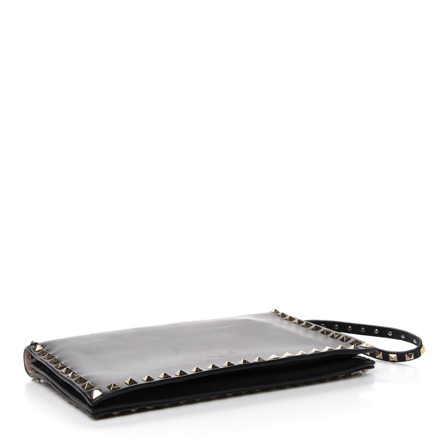 Nappa Rockstud Wristlet Clutch Black