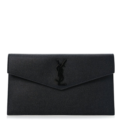 Saint Laurent Grain De Poudre Uptown Pouch Black 1 of 8