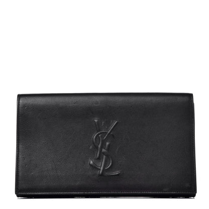 Saint Laurent Goatskin Large Belle De Jour Clutch Black 1 of 8