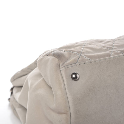 Chanel Iridescent Calfskin Large Just Mademoiselle Grey 11 of 17