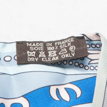 Hermes Silk Balade En Berline Twilly Gris Bleu Beige Rose 3 of 5