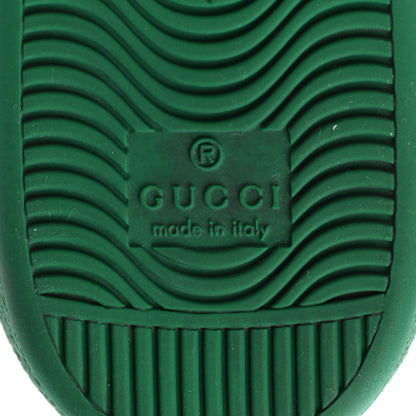 Gucci Jacquard Web Embroidered Womens New Ace Sneakers 35 Gold Green 7 of 9