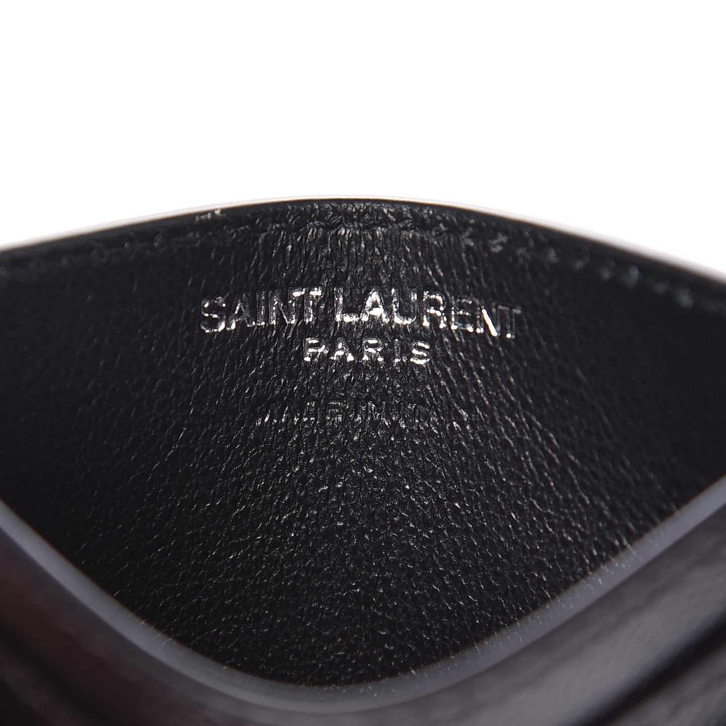 Grain De Poudre Matelasse Chevron Monogram Credit Card Case Black