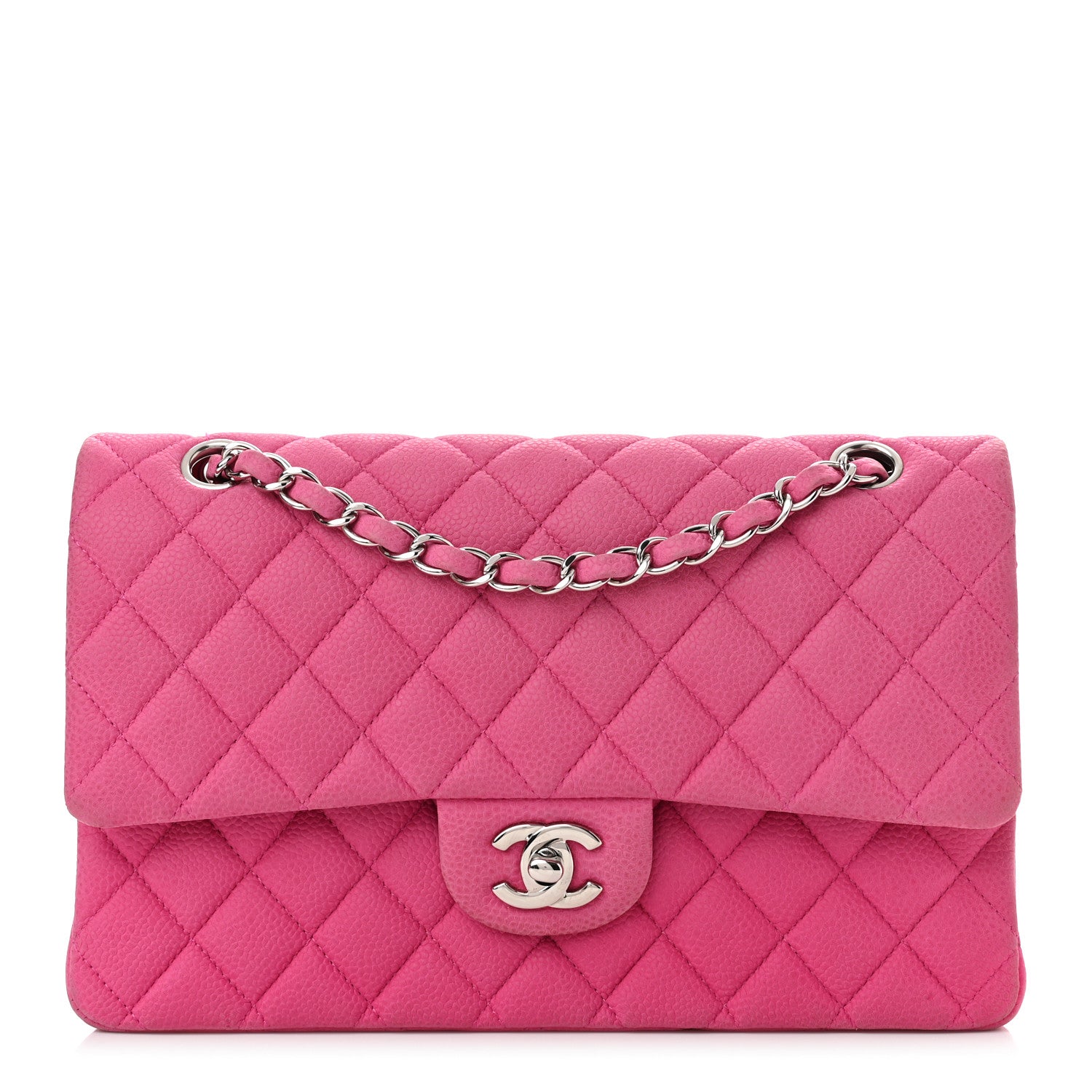 Chanel Iridescent Caviar Quilted Medium Double Flap Pink 1 of 10