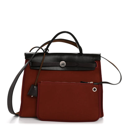 Hermes Toile Vache Hunter Herbag Zip 31 PM Rouge H Ebene 3 of 14