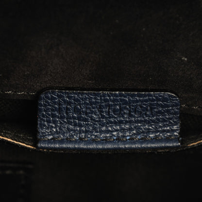 Burberry Derby Calfskin House Check Small Macken Crossbody Bag Ink Blue 7 of 7