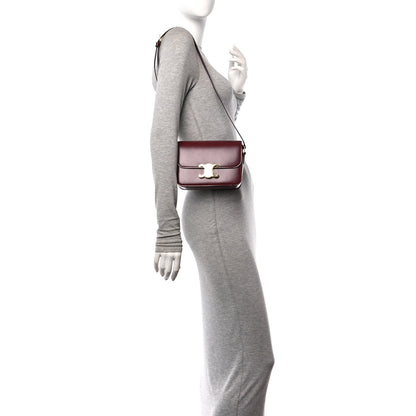 Celine Shiny Calfskin Teen Triomphe Light Burgundy 2 of 9