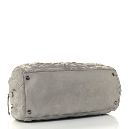 Chanel Iridescent Calfskin Chic Quilt Bowling Bag Grey 3 of 9