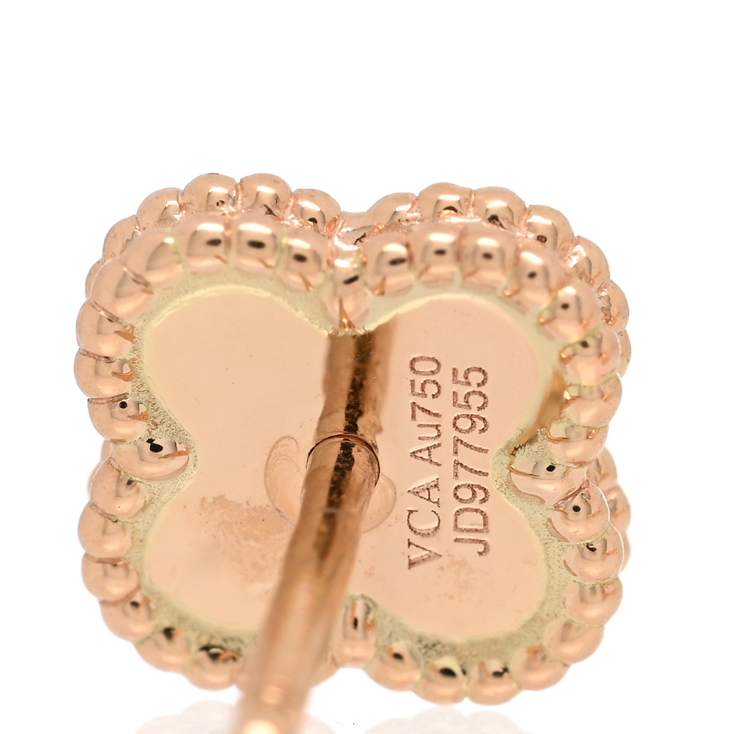 Van Cleef & Arpels 18K Rose Gold Sweet Alhambra Earrings 4 of 4