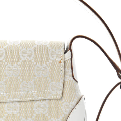 Gucci Monogram Small Jackie O Flap Hobo White 11 of 14