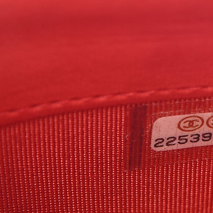 Chanel Lambskin Quilted Wallet on Removable Chain Red 8 of 13
