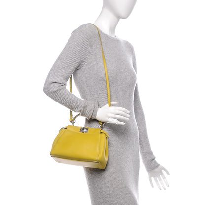 Fendi Nappa Mini Peekaboo Iconic Satchel Lime 2 of 16