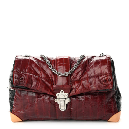 Louis Vuitton Eelskin Cloud Clutch GM Burgundy 1 of 10