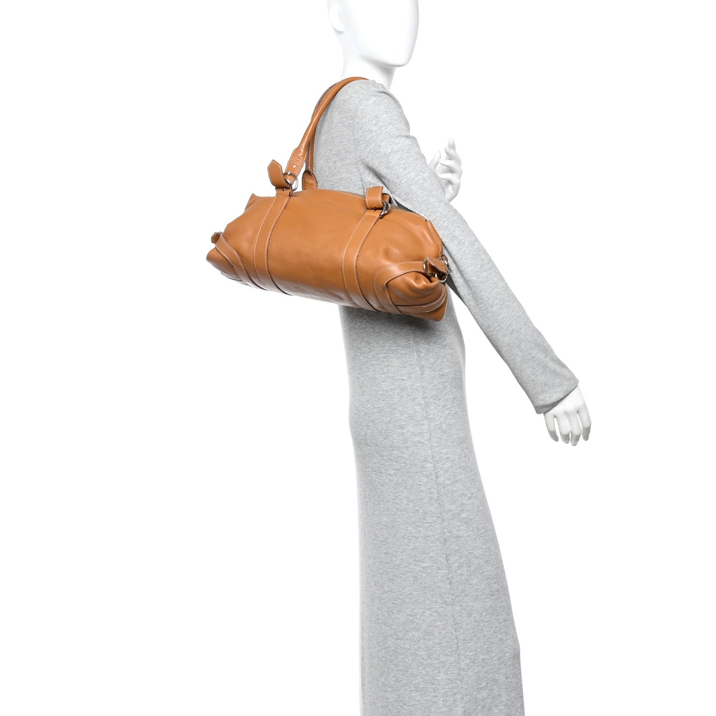 Soft Calf Top Handle Satchel Brown