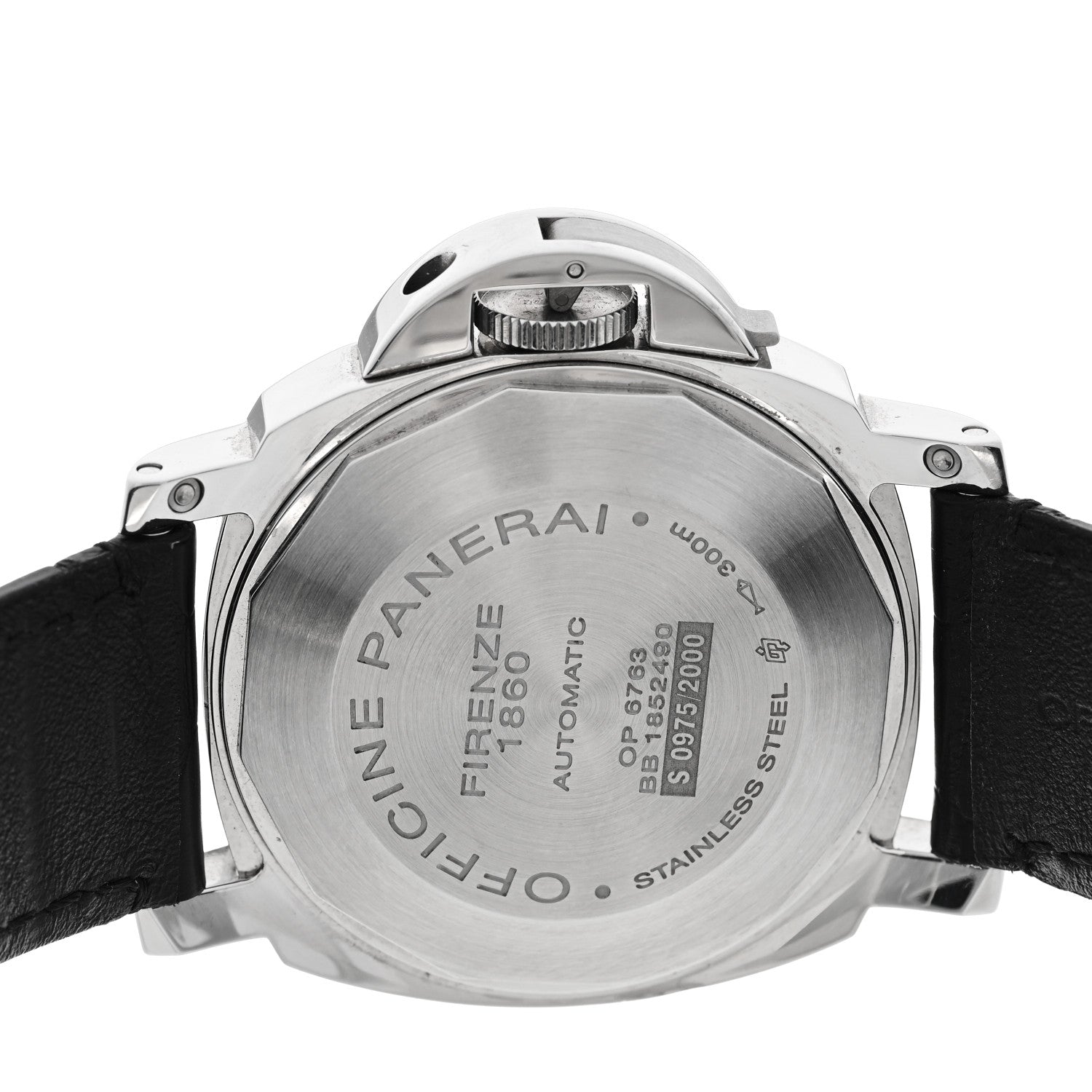 Panerai Stainless Steel Alligator 45mm Luminor Marina Automatic Watch Black PAM00104 4 of 4