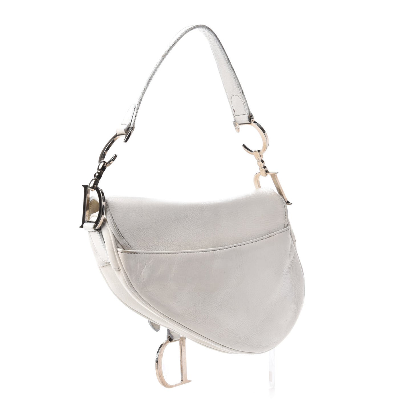 Calfskin Saddle Bag White