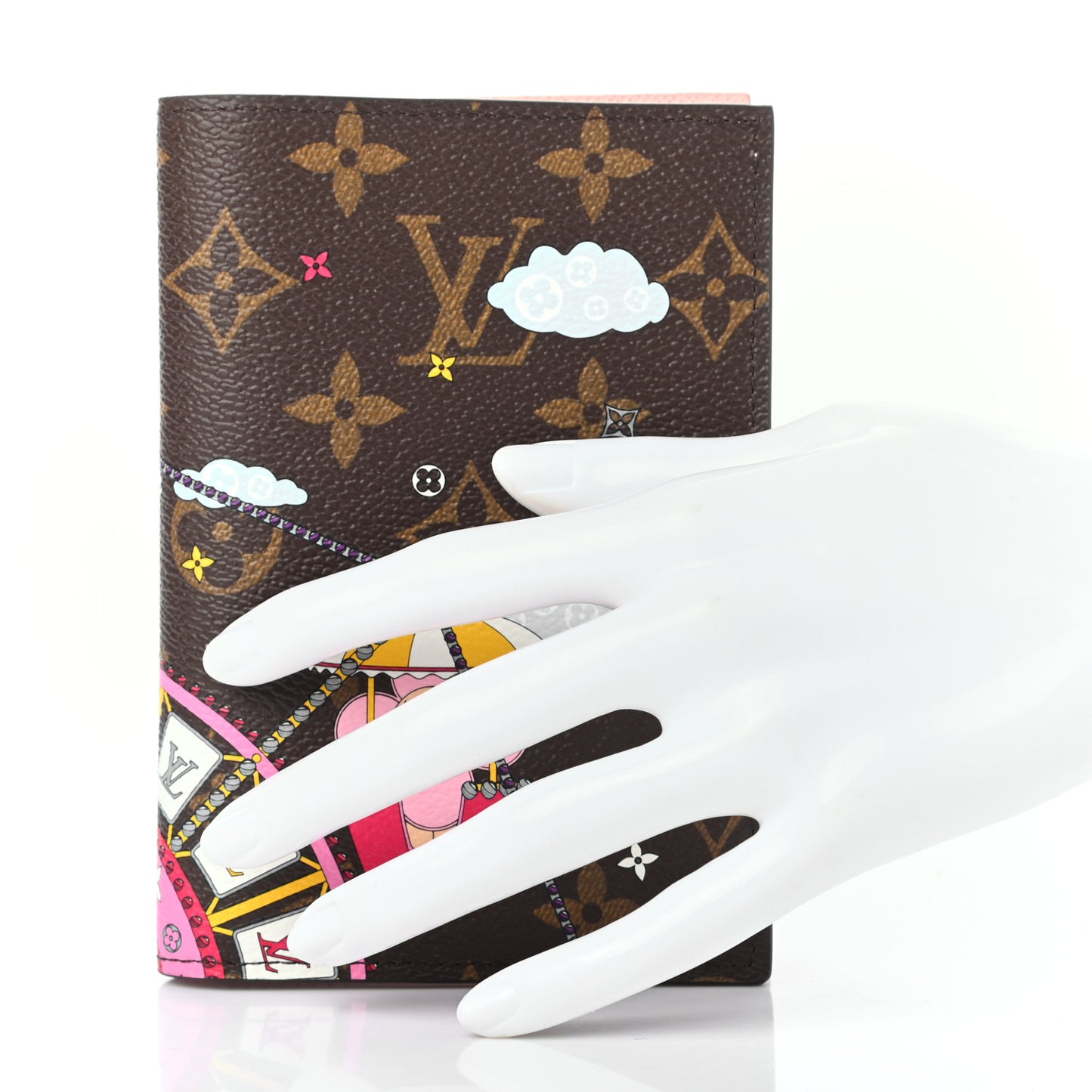 Monogram 2020 Christmas Animation Big Wheel Passport Cover Rose Ballerine