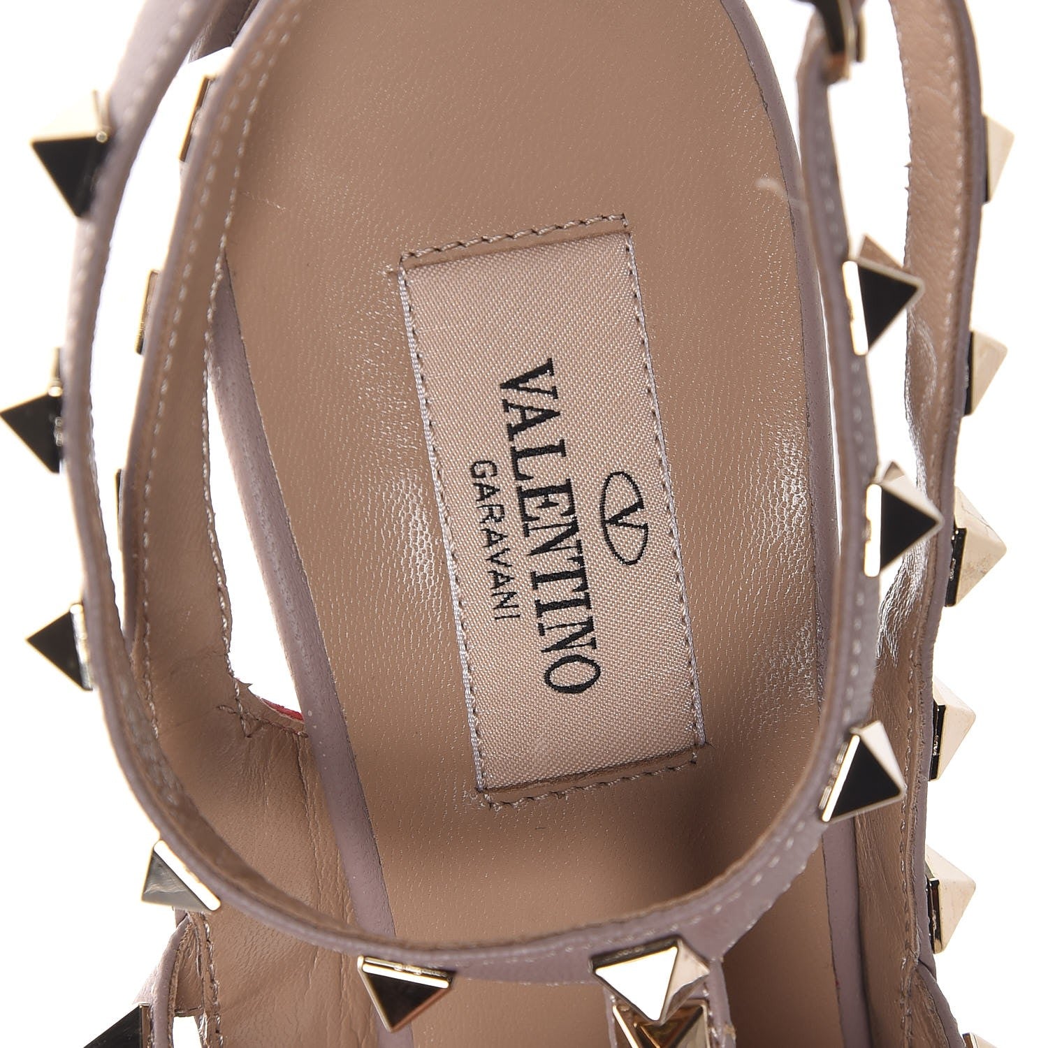 Valentino Garavani Calfskin Nappa Rockstud Ankle Strap 100mm Pumps 38.5 Deep Coral Poudre 7 of 8