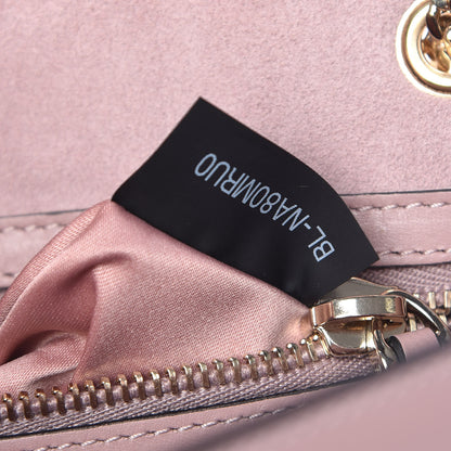 Valentino Garavani Vitello Groumette Small Rockstud Demilune Shoulder Bag Lipstick 9 of 10