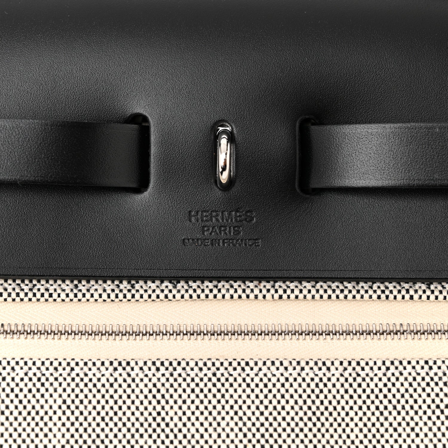 Hermes Vache Hunter Criss Viking Herbag Zip Retourne 31 PM Ecru Black 7 of 13