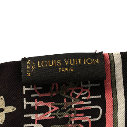 Louis Vuitton Silk Monogram Map Bandeau Plum Orient 3 of 4