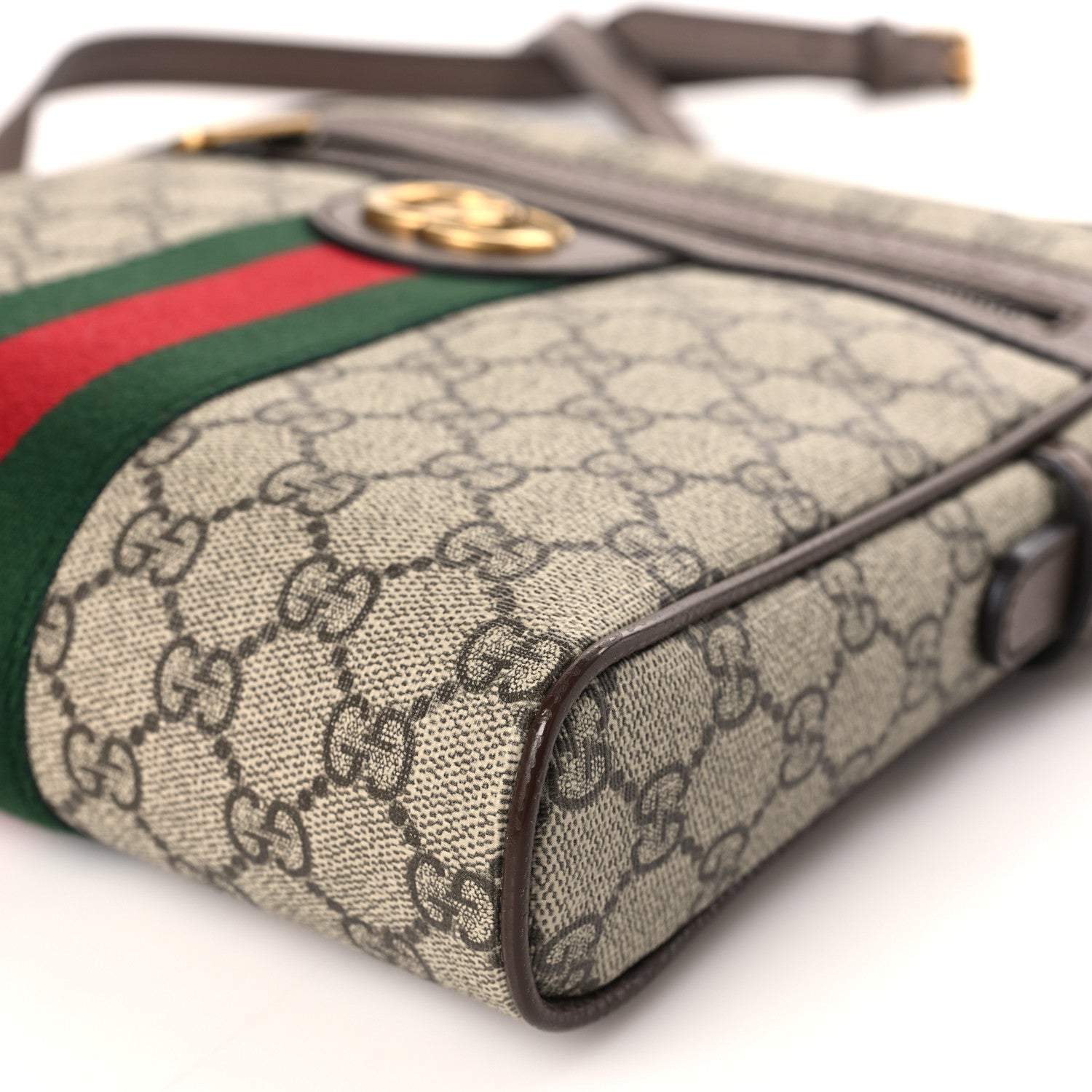 Gucci GG Supreme Monogram Web Small Ophidia Messenger Bag Brown 9 of 9