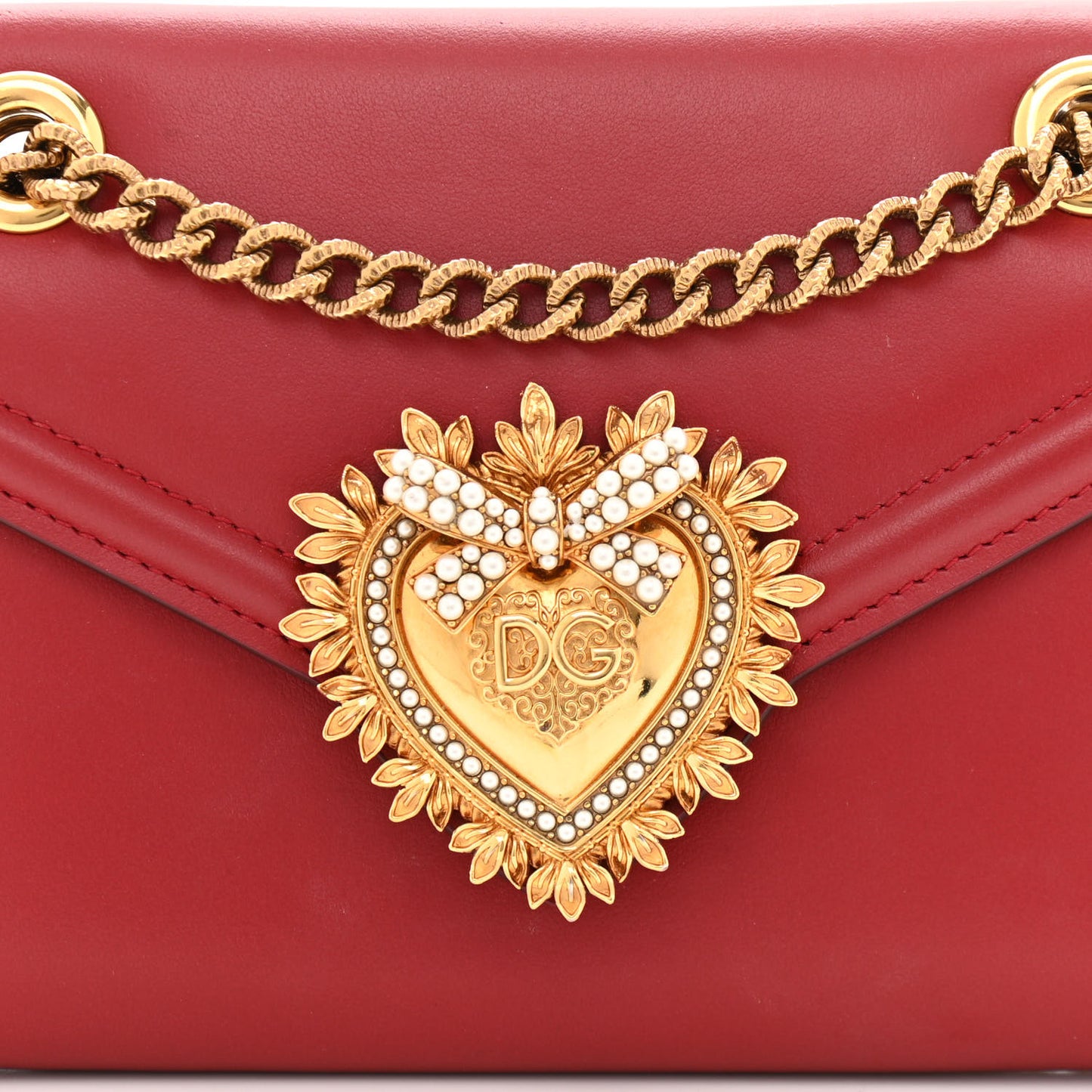 Smooth Calfskin Mini Devotion Crossbody Bag Red