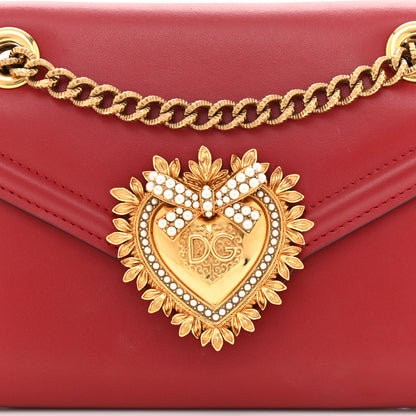 Dolce & Gabbana Smooth Calfskin Mini Devotion Crossbody Bag Red 7 of 10