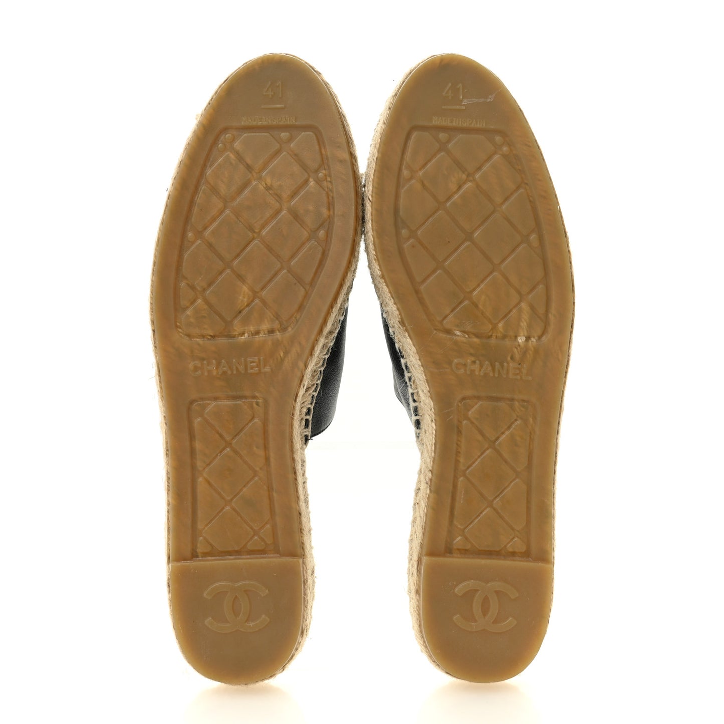 Calfskin CC Espadrille Mules 41 Black