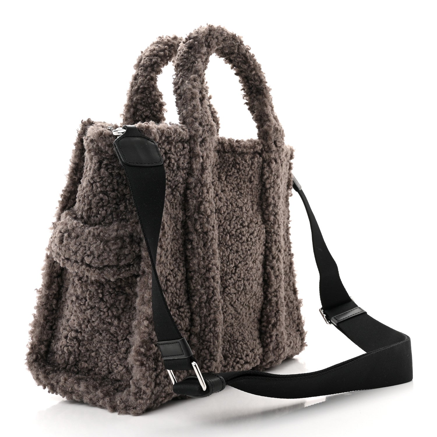 Marc Jacobs Polyester Cotton The Teddy Traveler Tote Bag Grey 2 of 9