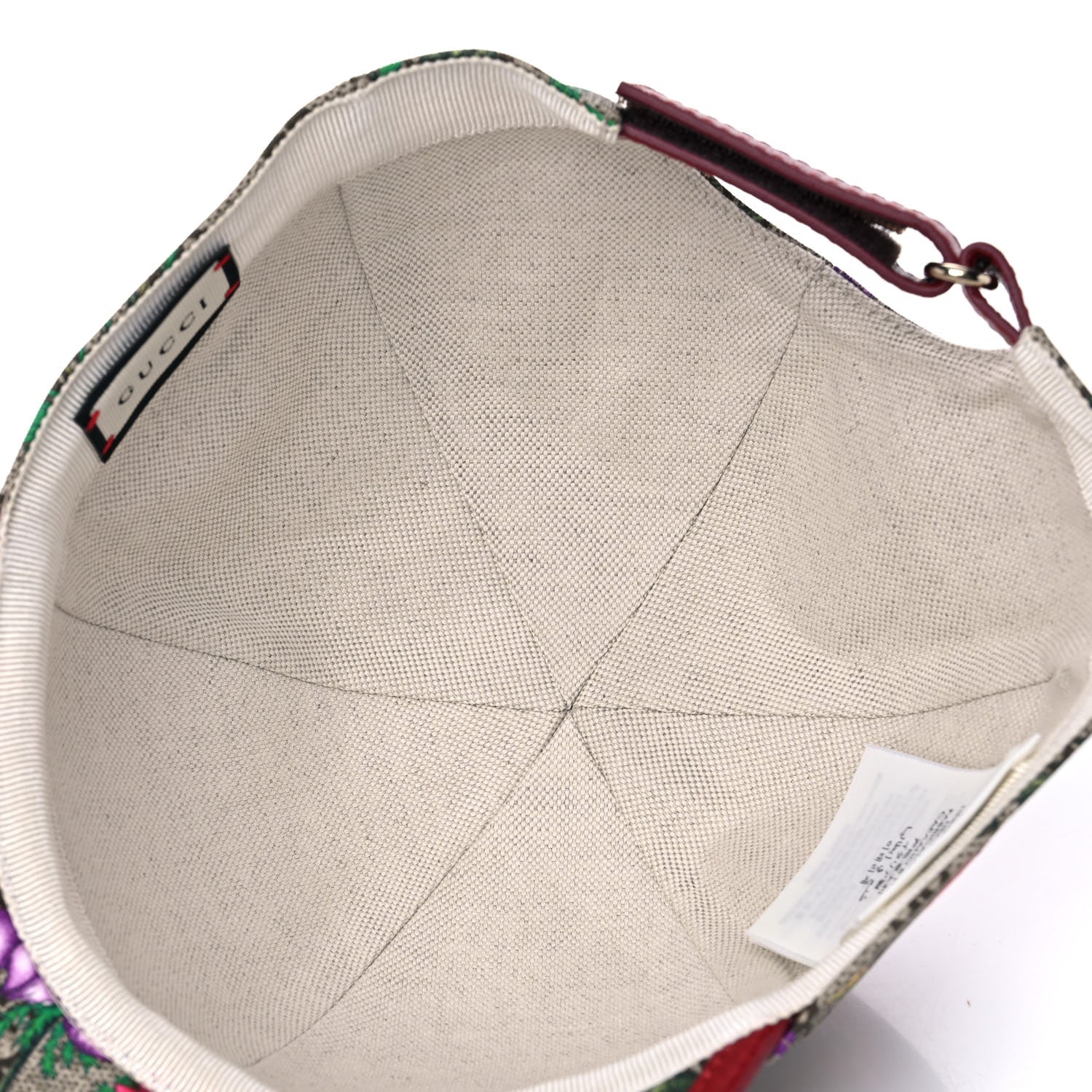 Gucci GG Supreme Flora Claudia Baseball Hat 59 XL Red 7 of 9