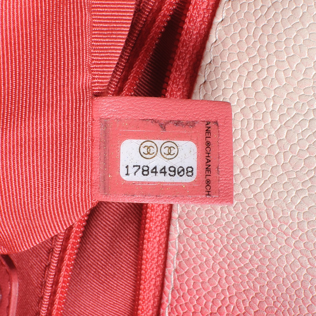 Caviar Quilted Ombre Jumbo Single Flap White Rose Pink