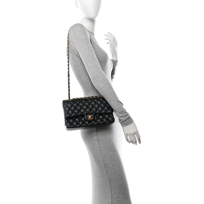 Chanel Caviar Quilted Medium Double Flap Black 2 of 13