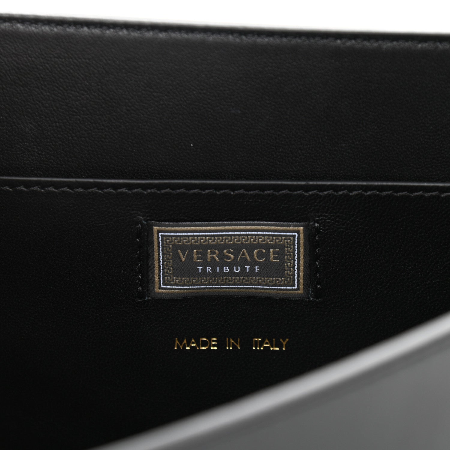 Versace Nappa Whipstitch Icon Western Chain Shoulder Bag Black 6 of 10