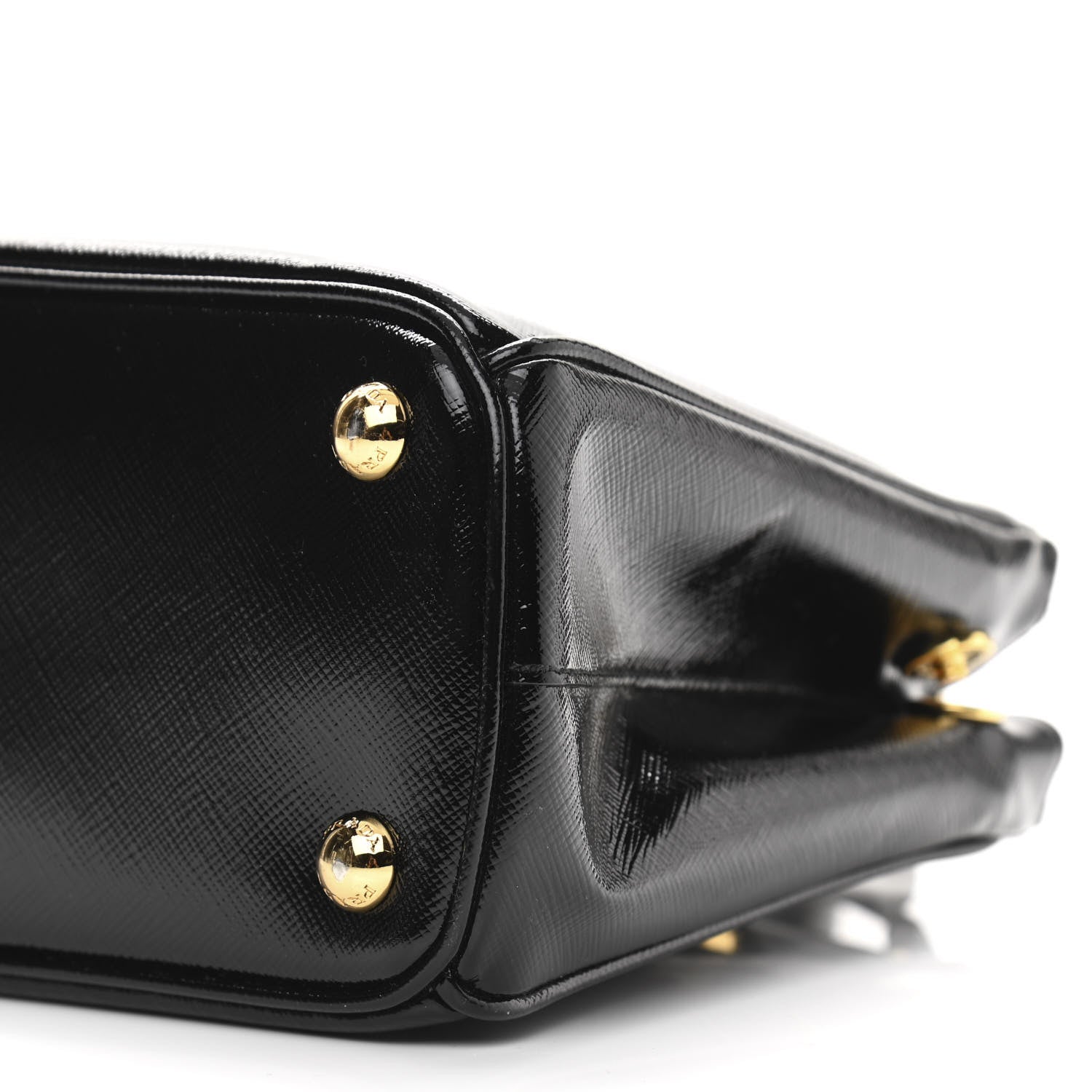 Prada Saffiano Vernice Mini Galleria Double Zip Tote Black 10 of 11
