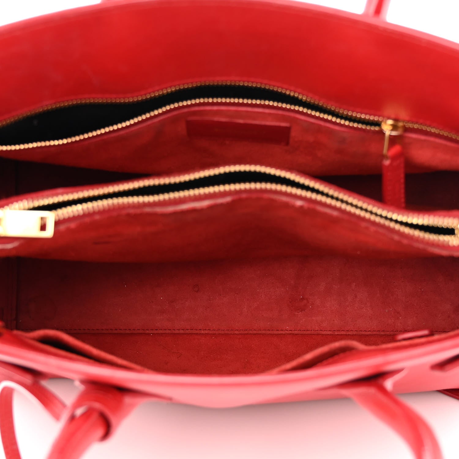Saint Laurent Calfskin Small Sac De Jour Lipstick Red 5 of 19