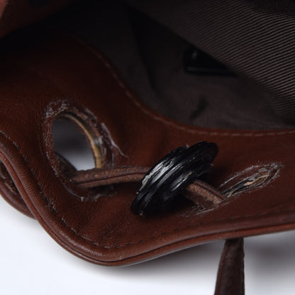 Chanel Calfskin Drawstring Backpack Brown 12 of 20