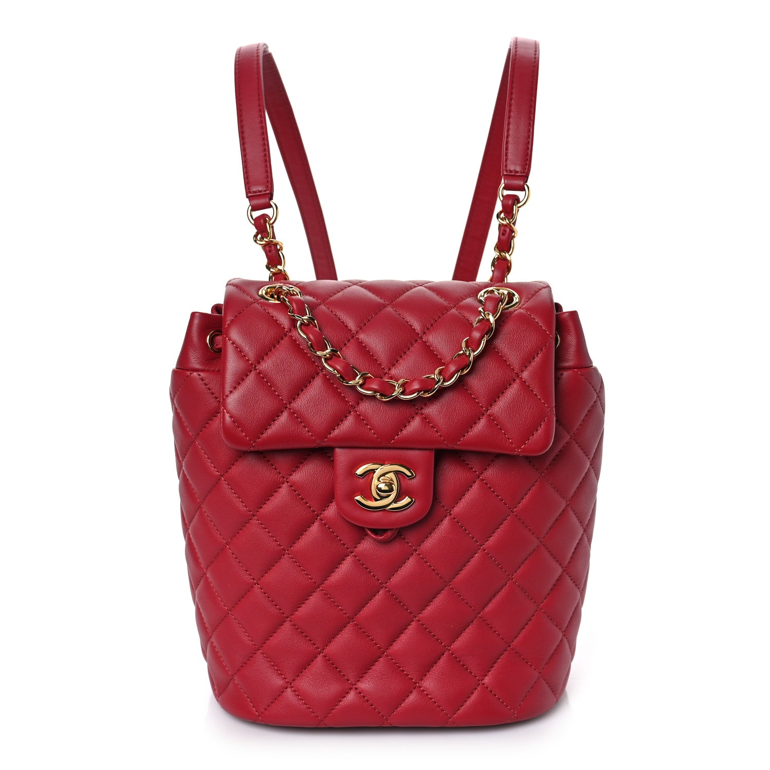 Chanel Calfskin Quilted Mini Urban Spirit Backpack Red 1 of 9