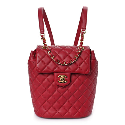 Chanel Calfskin Quilted Mini Urban Spirit Backpack Red 1 of 9