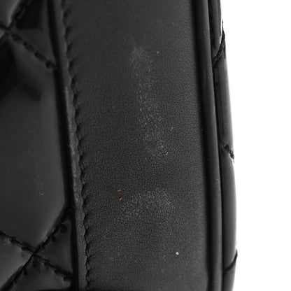 Chanel Vinyl Calfskin Quilted Trolley Rolling Luggage Black 10 of 10
