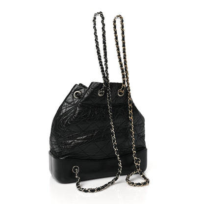 Chanel Aged Calfskin Quilted Small Gabrielle Backpack Black 2 of 10