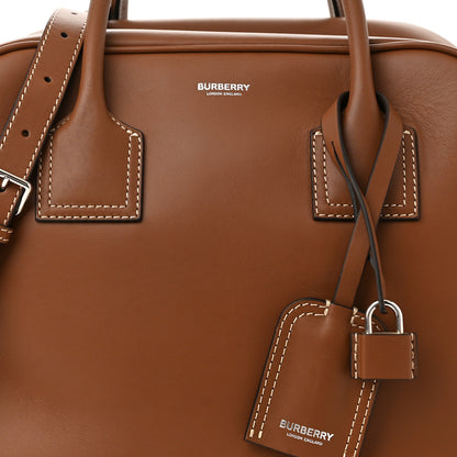 Burberry Smooth Calfskin Medium Cube Bowling Bag Malt Brown 7 of 9