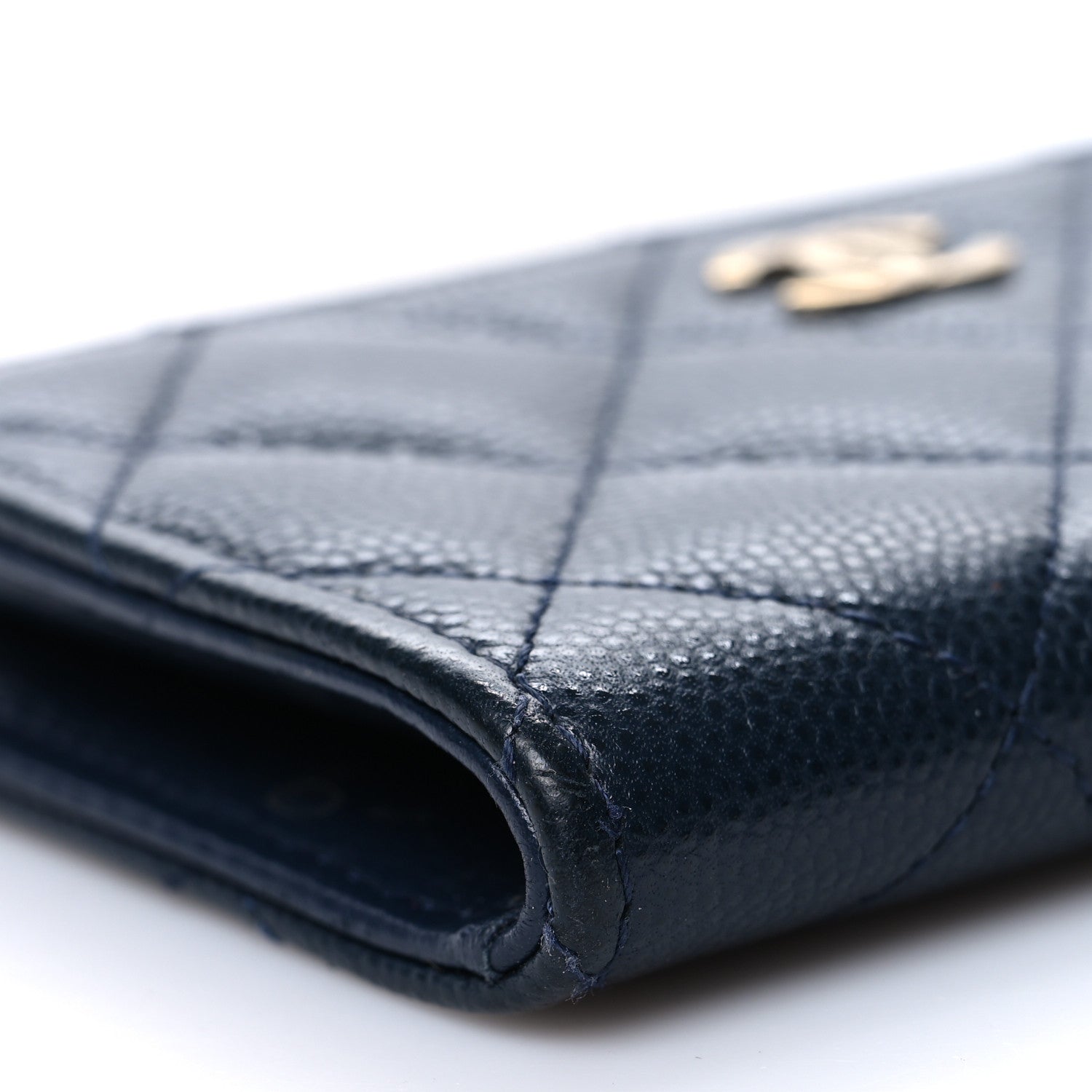 Chanel Caviar Quilted Key Holder Case Navy 9 of 10
