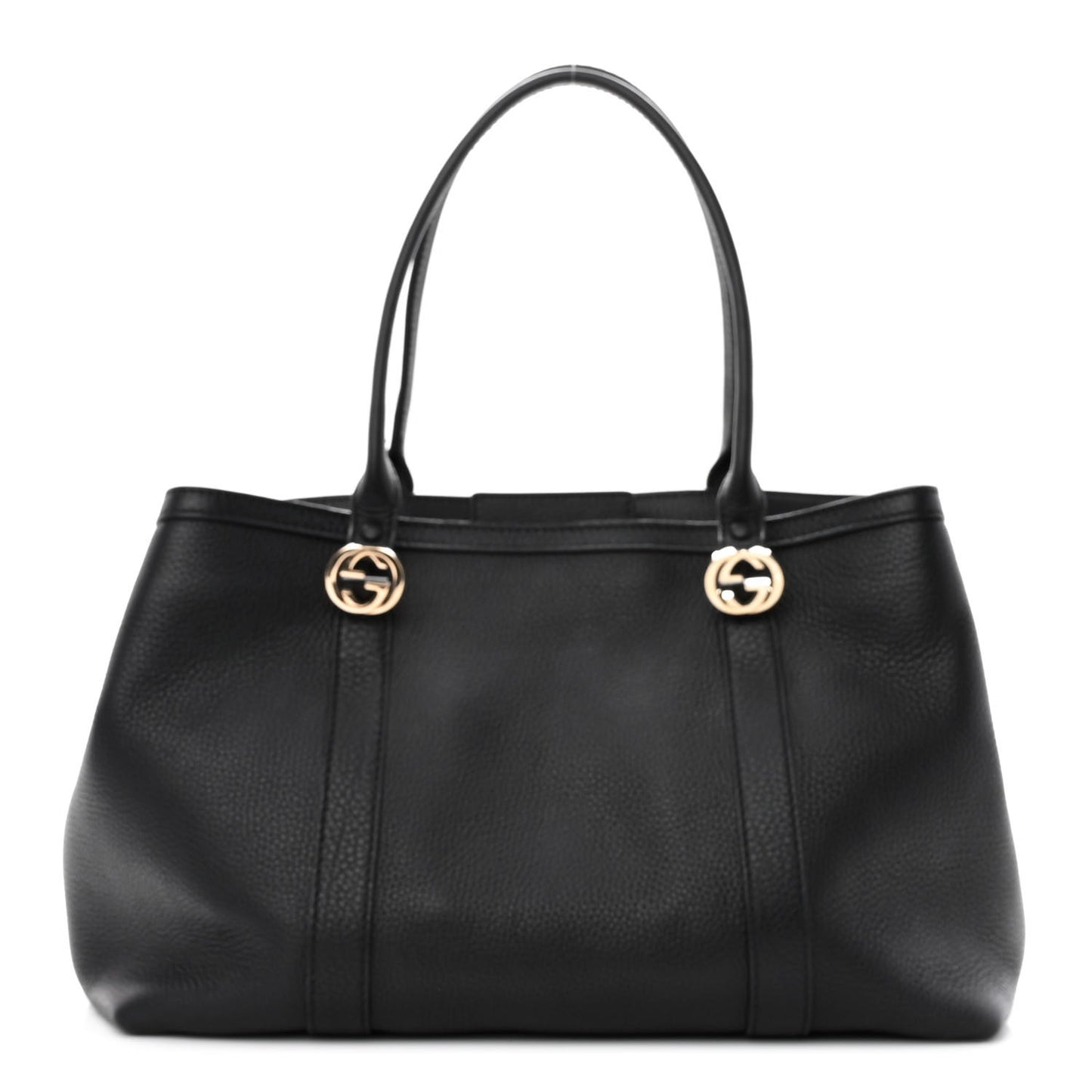 Pebbled Calfskin Old Libeccio Miss GG Tote Black